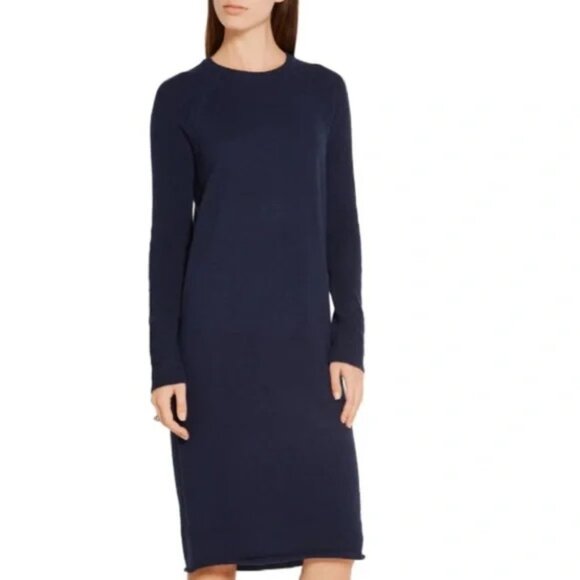 CASHMERE Sweater Dress Willy Heather Denim Blue Cuddly - Picture 4 of 11